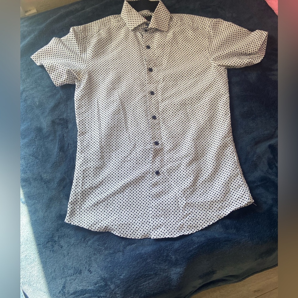 IC COLLECTION Black and White Patterned Blouse
